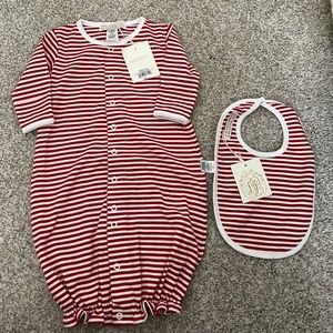 Tbbc convertible gown and matching bib. NWT!